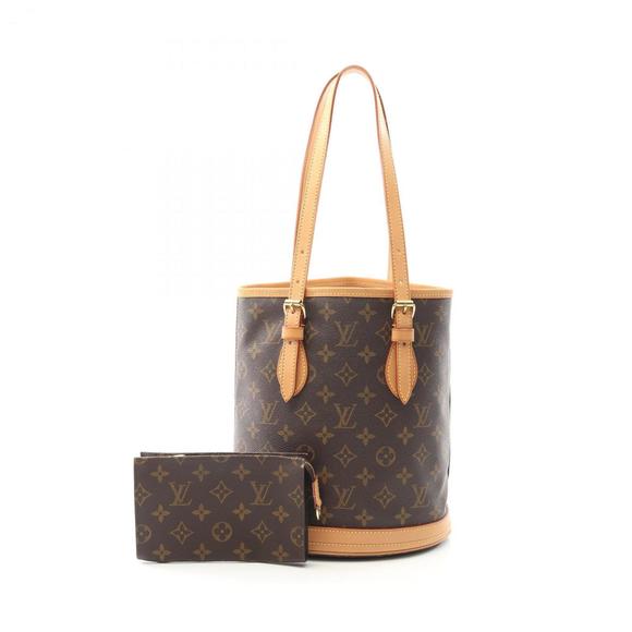 LOUIS VUITTON Brown Monogram Leather Pouch - Picture 1 of 10